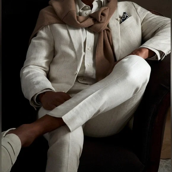 Banana Republic Milano Linen Suit Pants